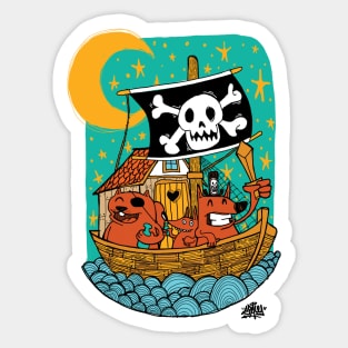 Happy Animal Pirates Sticker